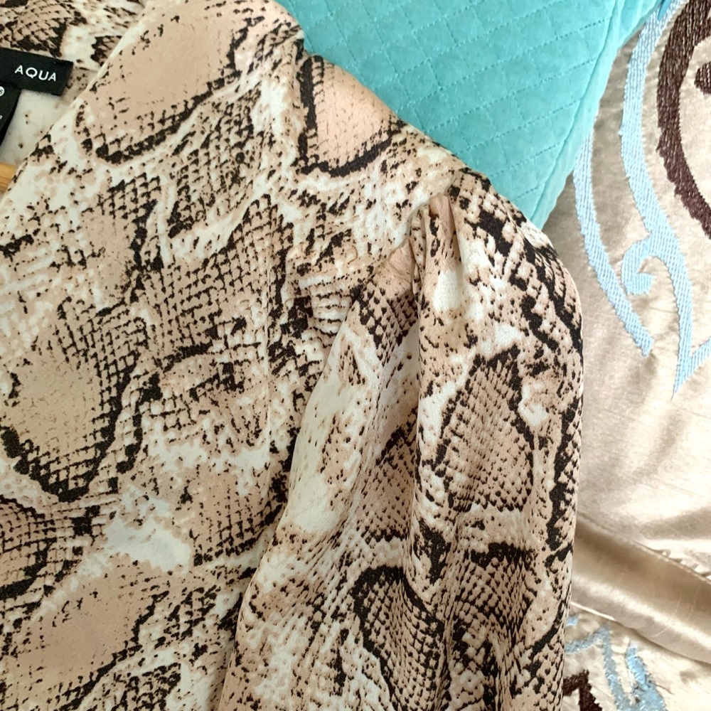 Snakeskin Python Silk Print Blouse - Picture 2 of 8